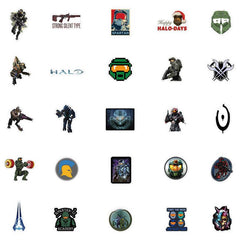 50pcs Shooting Game Stickers Waterproof Vinyl Decals for Bottles & Skateboard