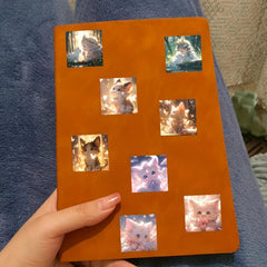 48pcs Cartoon Cat PVC Waterproof Animal Stickers Pack For Kids