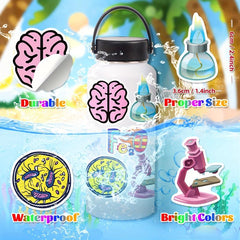 200pcs Science Stickers Pack for Students Physics Chemistry Biology Decals