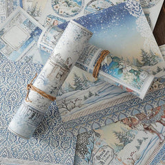 15pcs Large Winter Elf Paper Flowers Journal DIY Background Gift Women Adults