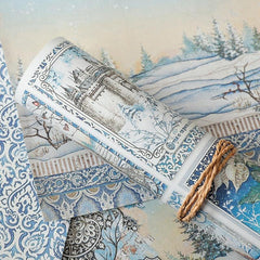 15pcs Large Winter Elf Paper Flowers Journal DIY Background Gift Women Adults