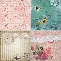 12pcs Large Size Retro Nobleman Lady Journal Paper For Background DIY Gift