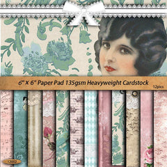 12pcs Large Size Retro Nobleman Lady Journal Paper For Background DIY Gift