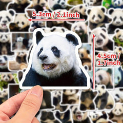 50pcs Cartoon Panda Stickers for Stationery Laptops Water Cups Mobile Cases