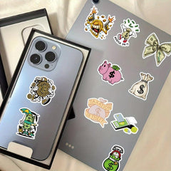 50pcs Money Stickers Planner Scrapbooks Water Bottles Dollar Signs