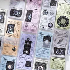 50pcs Vintage Stationery Paper Card DIY Collage Background Material