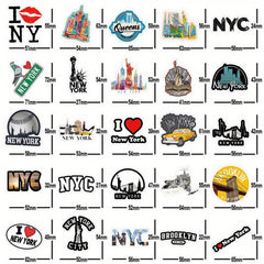 53pcs York City Aesthetics Vinyl Waterproof Stickers for Water Bottle Laptop