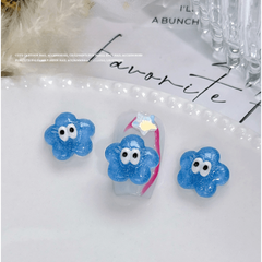 10pcs Cartoon Lightning Cloud Nail Rhinestones Gems Glitter Nail Art Jewelry