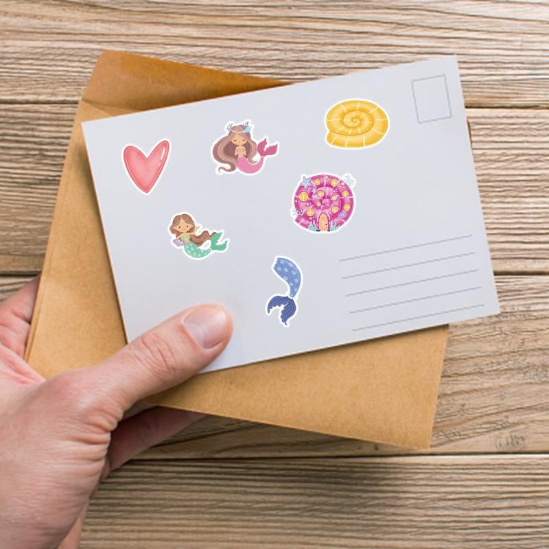 50pcs Mermaid Cartoon Doodle Sticker DIY Creative Toy