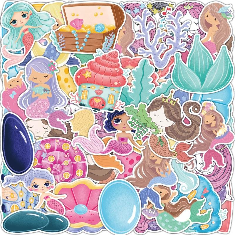 50pcs Mermaid Cartoon Doodle Sticker DIY Creative Toy