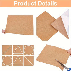 Self-Adhesive Cork Sheets 1mm Thick A4 - Set of 2