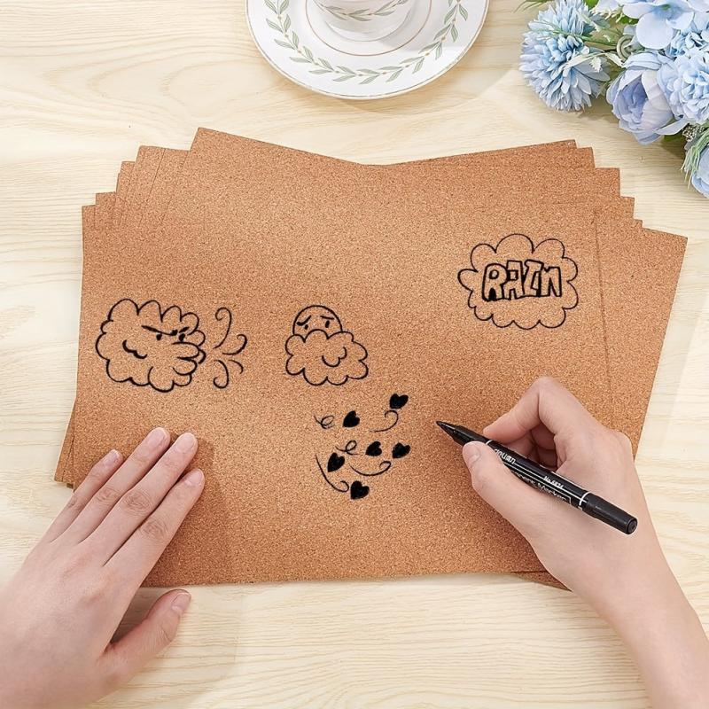 Self-Adhesive Cork Sheets 1mm Thick A4 - Set of 2