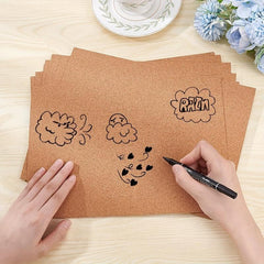 Self-Adhesive Cork Sheets 1mm Thick A4 - Set of 2