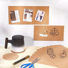 Self-Adhesive Cork Sheets 1mm Thick A4 - Set of 2
