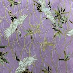 5pcs 9.8x9.8in Cotton Patches Hot Stamped Cloud Crane DIY