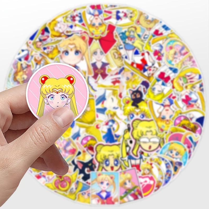 50pcs Girl Doodle Waterproof Sticker DIY Creative Toy