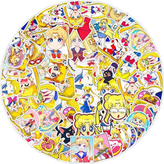 50pcs Girl Doodle Waterproof Sticker DIY Creative Toy