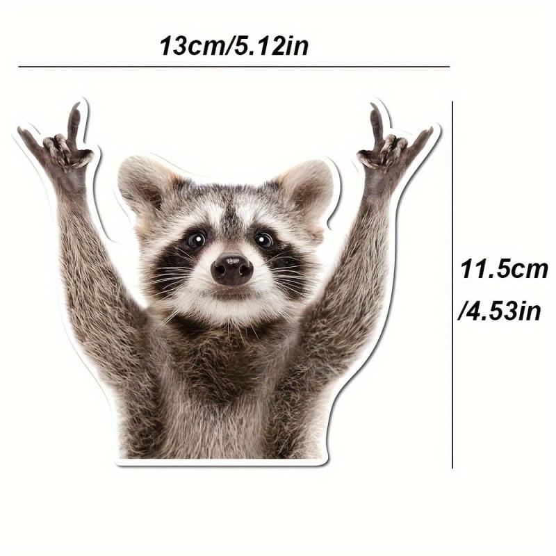 4pcs Rocking Raccoon Waterproof Stickers for Cars Bumper Laptops Skateboard