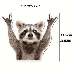 4pcs Rocking Raccoon Waterproof Stickers for Cars Bumper Laptops Skateboard