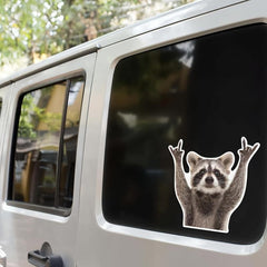 4pcs Rocking Raccoon Waterproof Stickers for Cars Bumper Laptops Skateboard