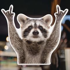 4pcs Rocking Raccoon Waterproof Stickers for Cars Bumper Laptops Skateboard