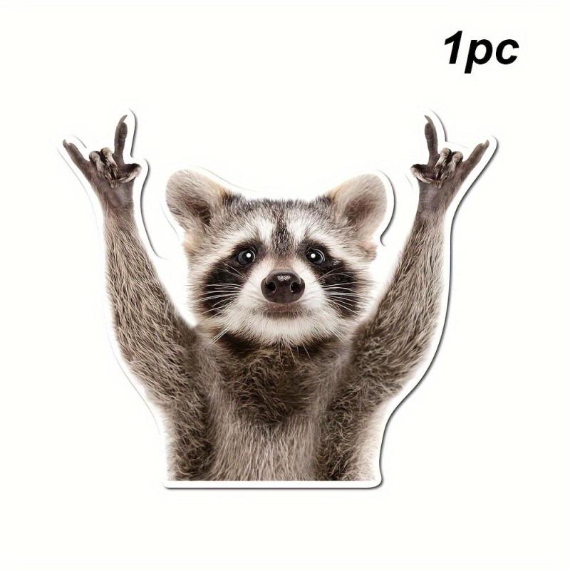 4pcs Rocking Raccoon Waterproof Stickers for Cars Bumper Laptops Skateboard