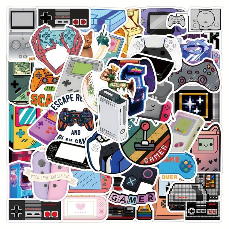 51pcs Game Console Series Stickers Laptop Water Bottle Computer Mobile Phone