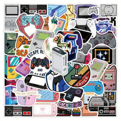 51pcs Game Console Series Stickers Laptop Water Bottle Computer Mobile Phone