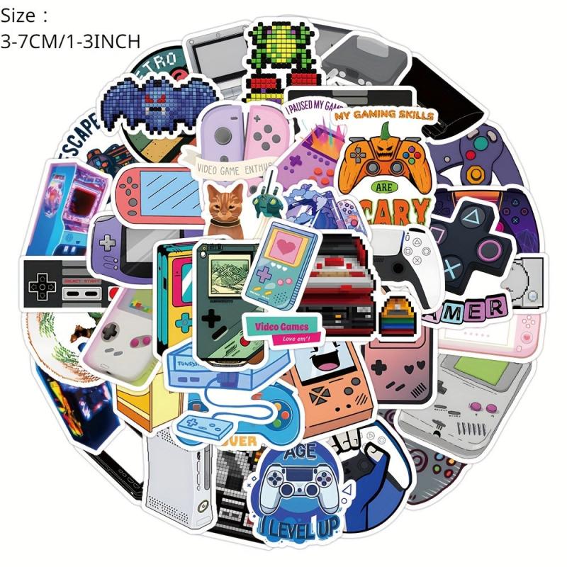 51pcs Game Console Series Stickers Laptop Water Bottle Computer Mobile Phone