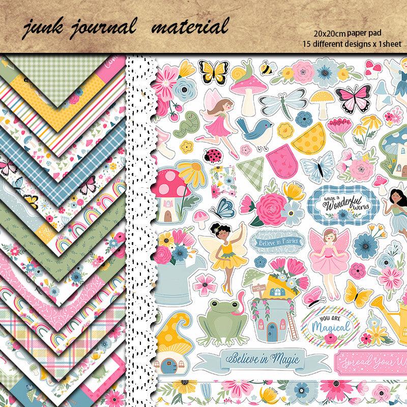 15pcs Retro Fairy Tale Garden Paper Journal for DIY Gift