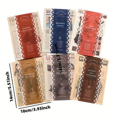 50pcs European Renaissance Week Stickers Large Decorative Stickers