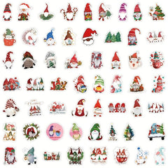 108 Christmas Gnome Waterproof Vinyl Stickers Pack for Water Bottle Laptop Phone