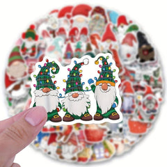 108 Christmas Gnome Waterproof Vinyl Stickers Pack for Water Bottle Laptop Phone