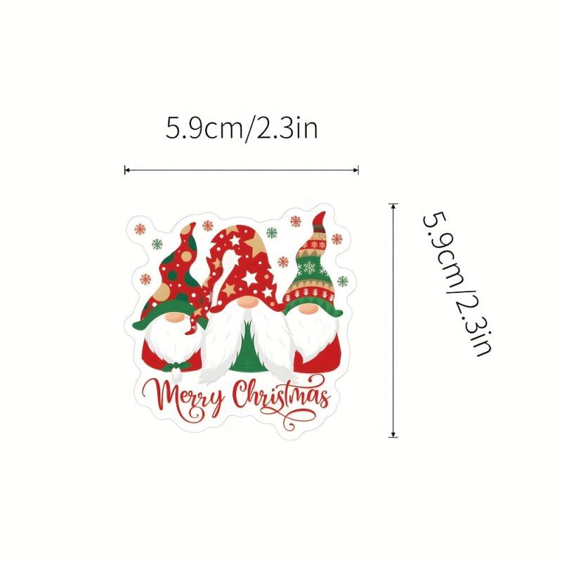 108 Christmas Gnome Waterproof Vinyl Stickers Pack for Water Bottle Laptop Phone