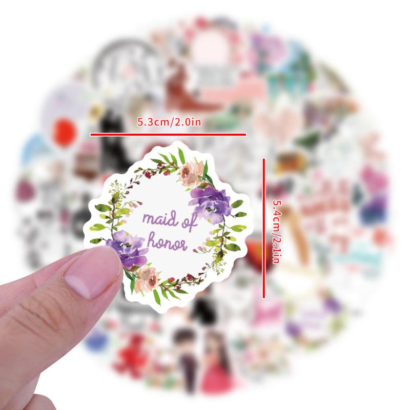 60pcs Wedding Stickers For Adults Waterproof Vinyl Stickers