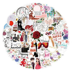 60pcs Wedding Stickers For Adults Waterproof Vinyl Stickers
