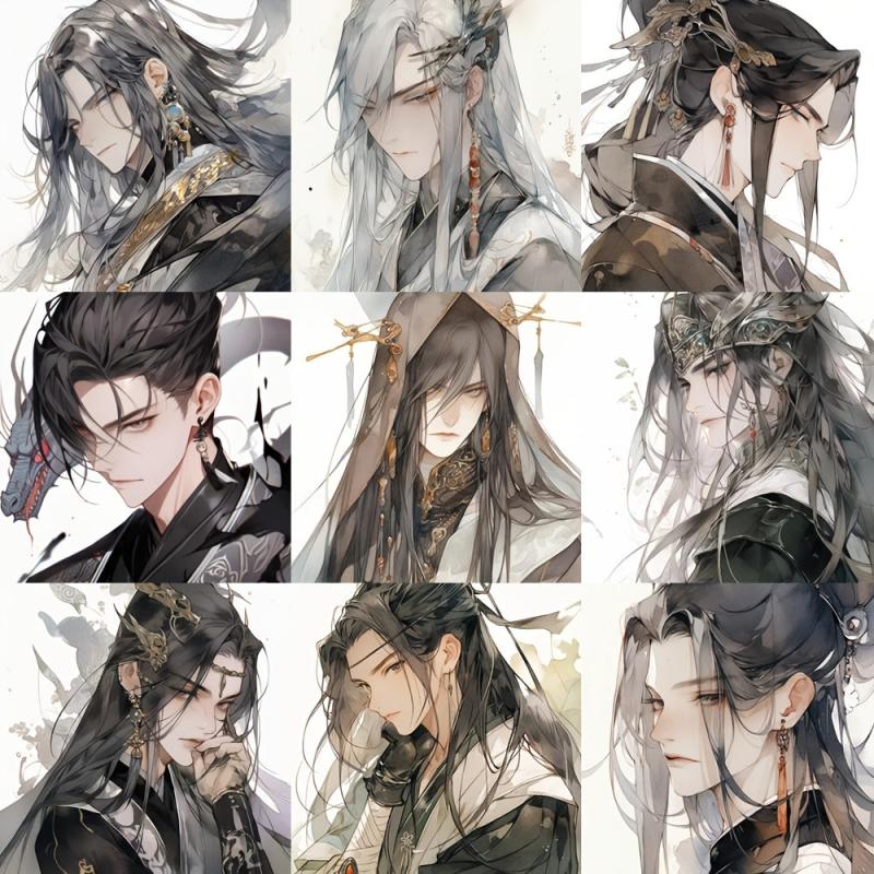 54pcs Ancient Youth Waterproof Character Sticker Packs for Boys