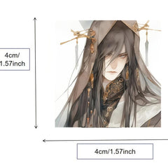 54pcs Ancient Youth Waterproof Character Sticker Packs for Boys
