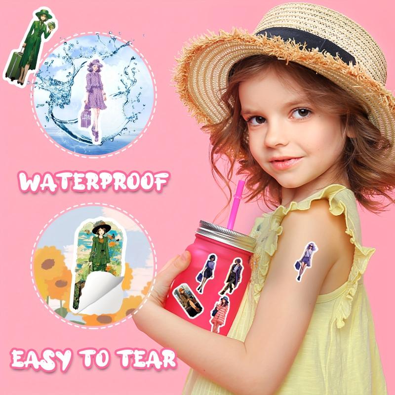 50pcs Modern Girl Stickers Outfit Waterproof Vinyl DIY Decals
