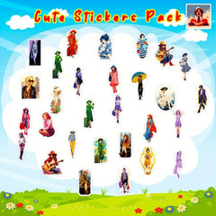 50pcs Modern Girl Stickers Outfit Waterproof Vinyl DIY Decals