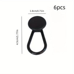 6pcs Elastic Button Waist Extender For Pants Skirts Jeans