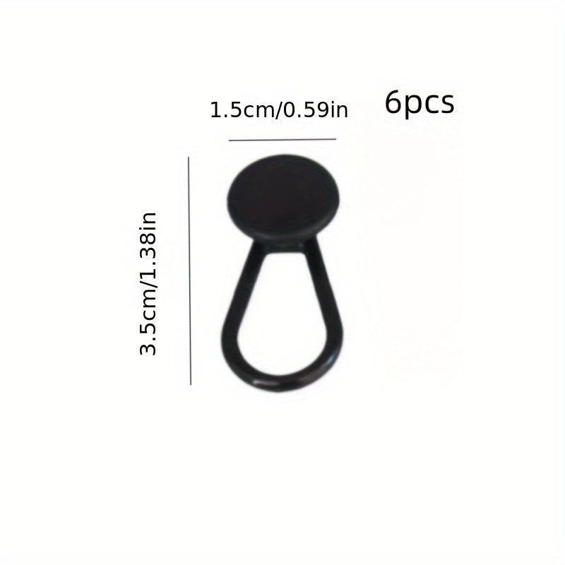 6pcs Elastic Button Waist Extender For Pants Skirts Jeans