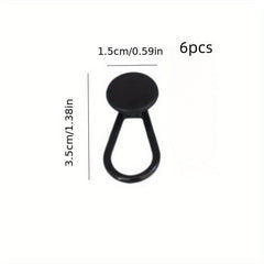 6pcs Elastic Button Waist Extender For Pants Skirts Jeans