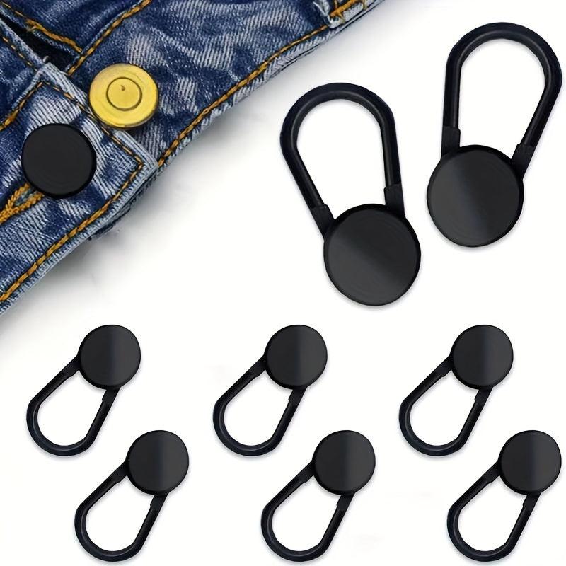 6pcs Elastic Button Waist Extender For Pants Skirts Jeans