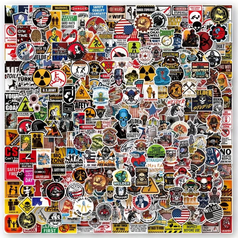 300pcs Hard Hat Stickers Welding Stickers For Men&Adults Helmet