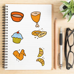 50pcs Cartoon Dessert Food Stickers Waterproof DIY Room Decoration