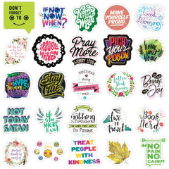 50 Inspirational Quotes Stickers Waterproof Vinyl Decals for Teens & Adults