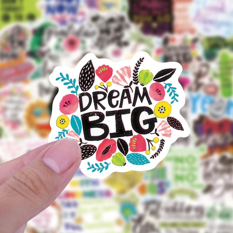 50 Inspirational Quotes Stickers Waterproof Vinyl Decals for Teens & Adults