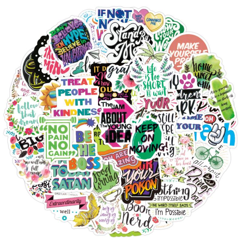 50 Inspirational Quotes Stickers Waterproof Vinyl Decals for Teens & Adults