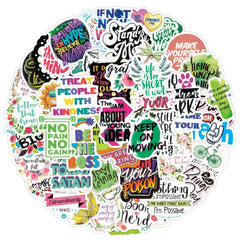 50 Inspirational Quotes Stickers Waterproof Vinyl Decals for Teens & Adults